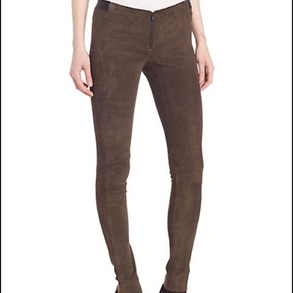 Alice and Olivia Brown Suede Pants Size 0
